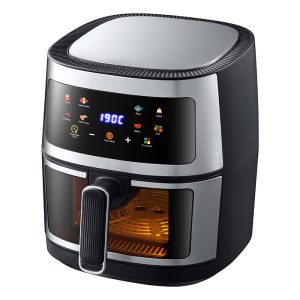 stainless air fryer (4) 8L Smart Touch Screen Air Fryer Nonstick Air Deep Fryer For Home Kitchen