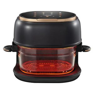 air fryer (2) 4L Glass Air Fryer Smart Touch Screen Air Fryers Household Glass Visible Inner Pot