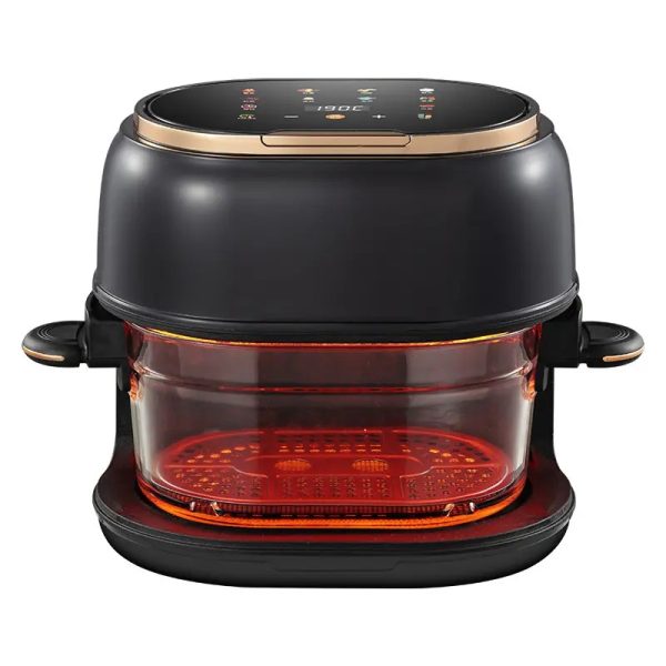 4L Glass Air Fryer Smart Touch Screen Air Fryers Household Glass Visible Inner Pot